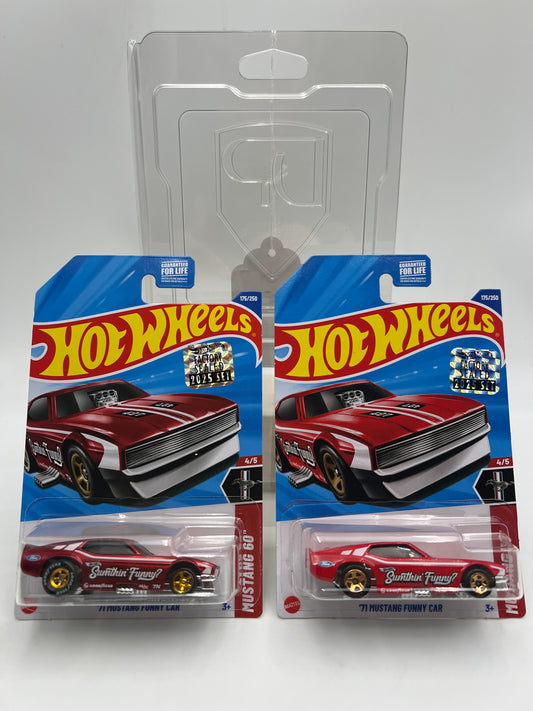 2025 Hot Wheels Factory Sealed Super Treasure Hunt & Mainline #175 71 Mustang Funny Car Red W/Protector