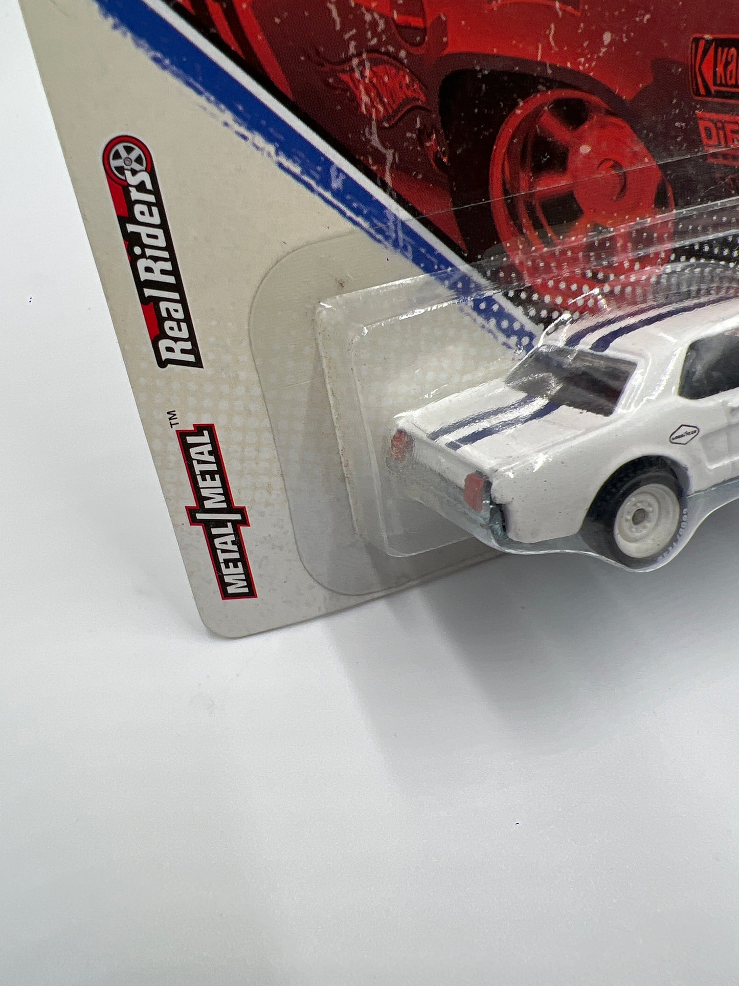Hot Wheels Premium Vintage Racing #5 A.J. Foyts 65 Ford Mustang White W/Protector