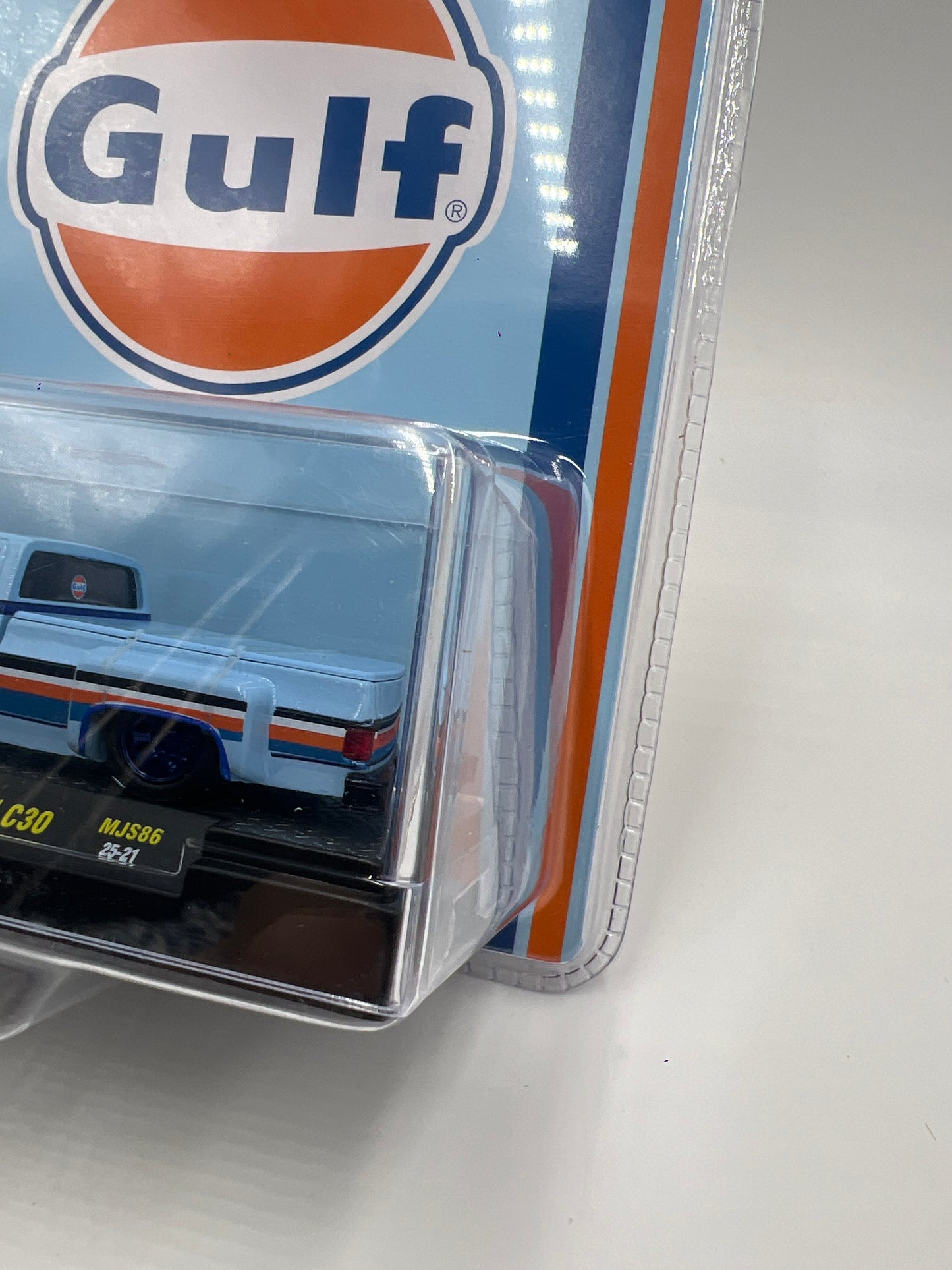 2025 M2 Machines MJS86 Mijo Exclusives Gulf CHASE 1978 Chevrolet Silverado C30