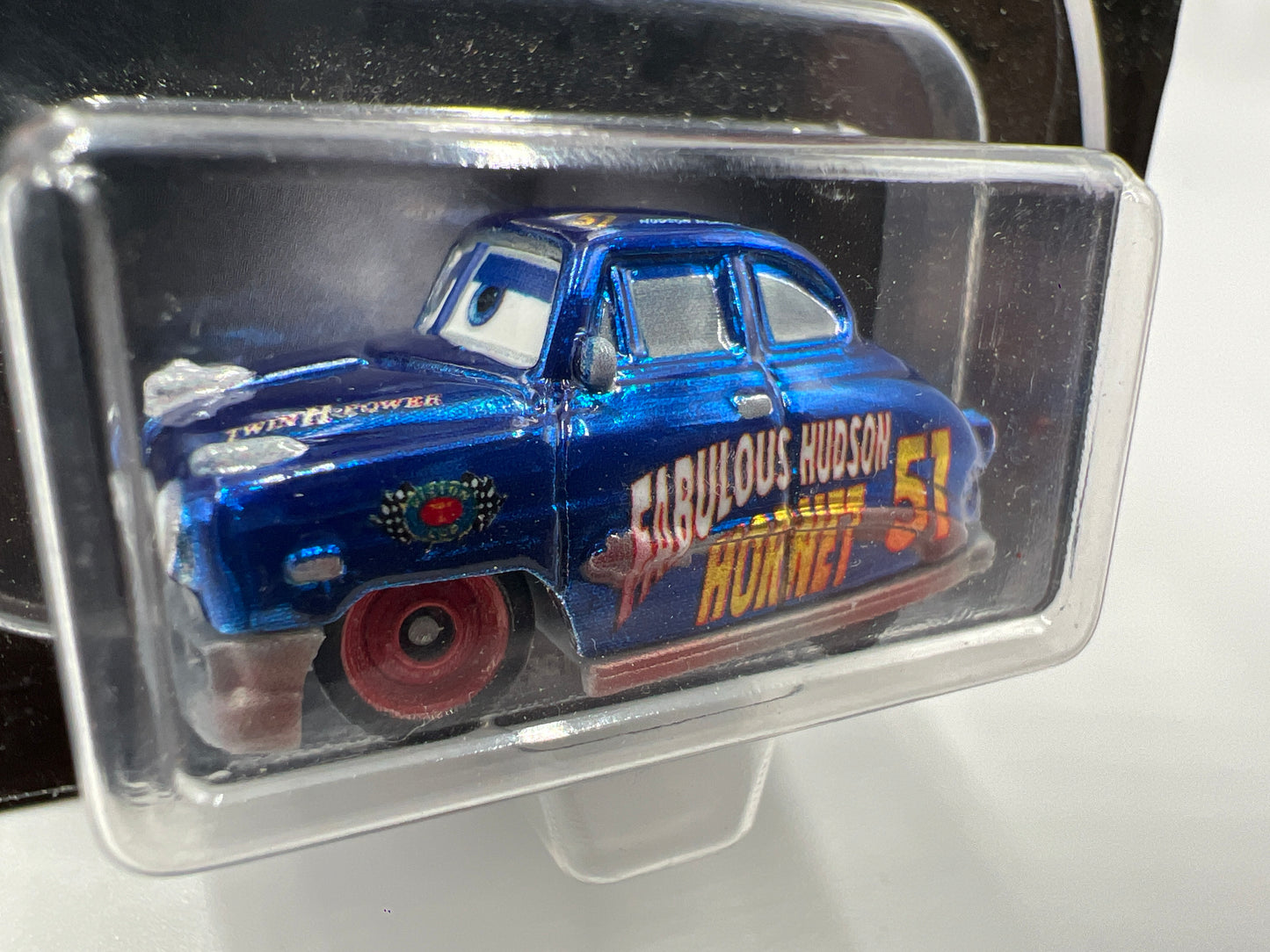 Disney Pixar Cars Mini Racers Metallic Dirt Track Fabulous Hudson Hornet Blue 140A