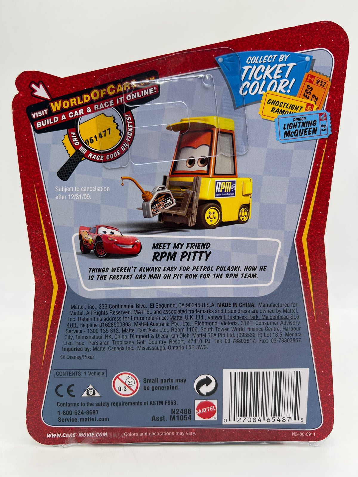 Disney Pixar Cars Race O Rama #72 Edwin Kranks 141G