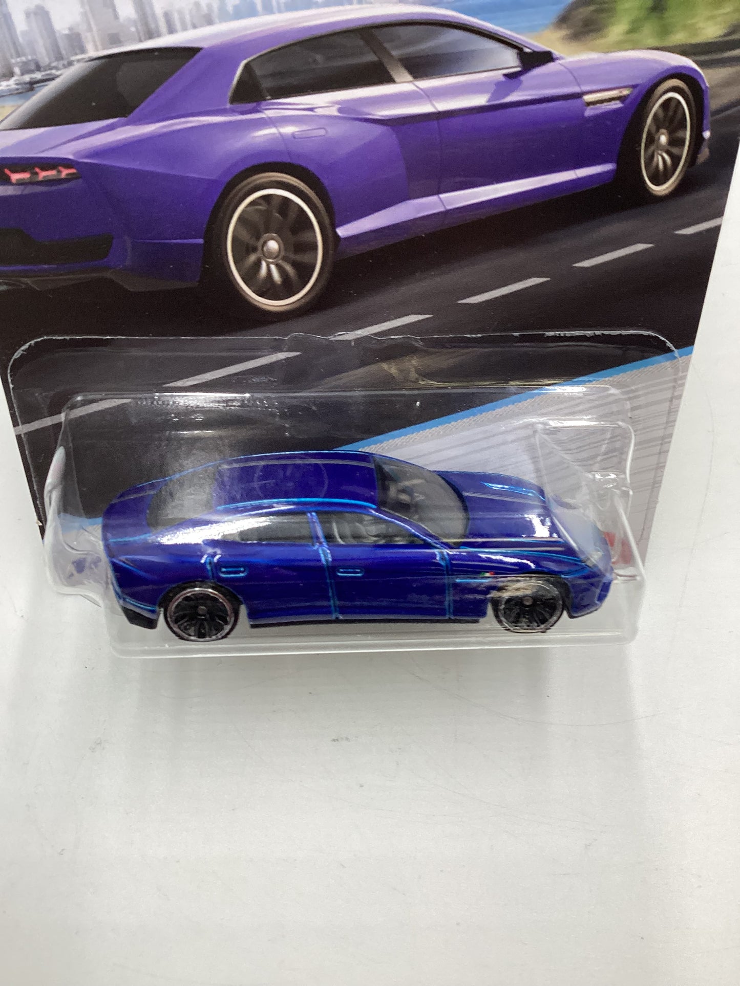 Hot Wheels Walmart Exclusive Luxury Sedans #2 Lamborghini Estoque Blue 154i