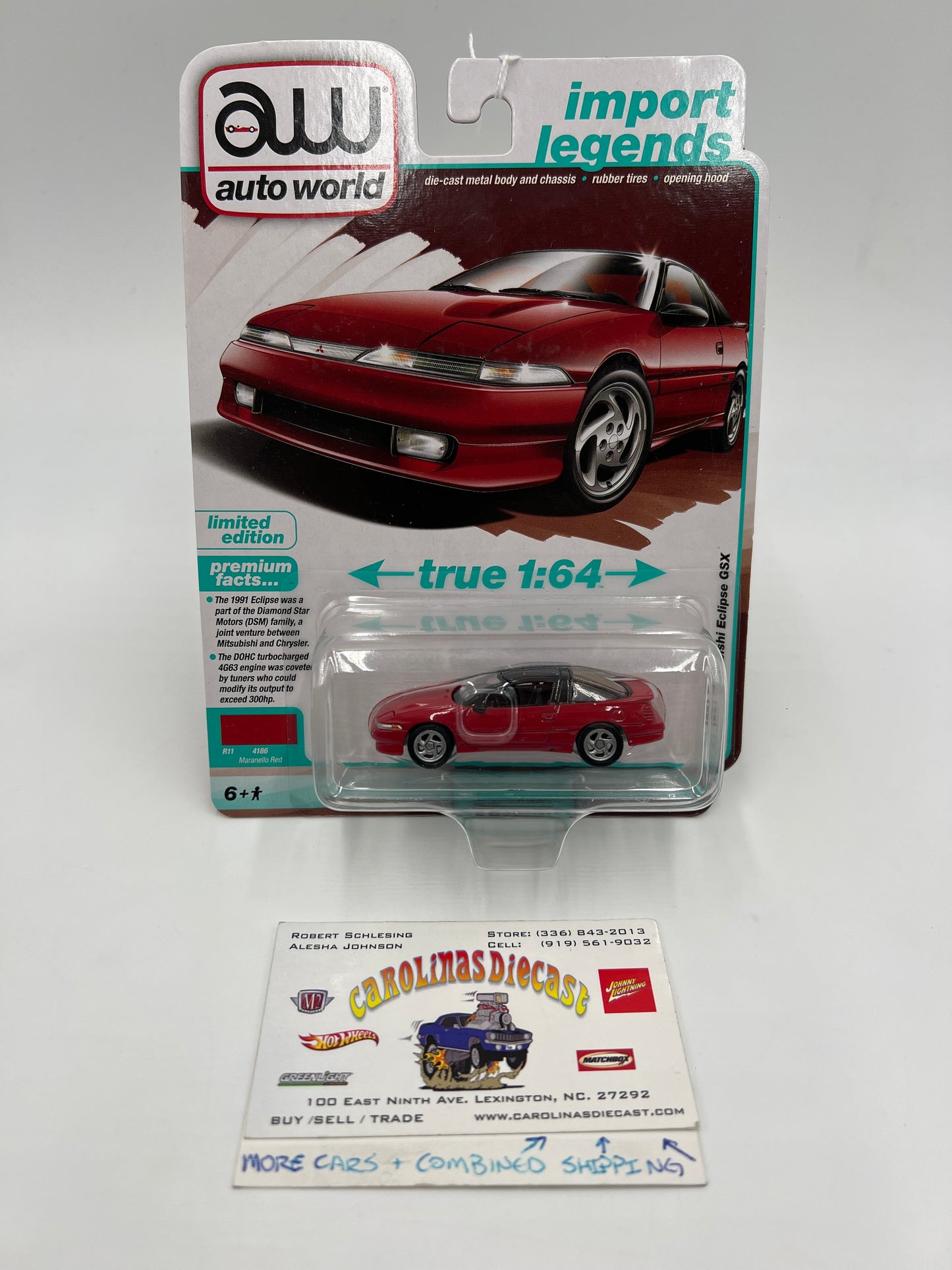 2025 Auto World Import Legends Release 1 Version A 1991 Mitsubishi Eclipse GSX Red 183G