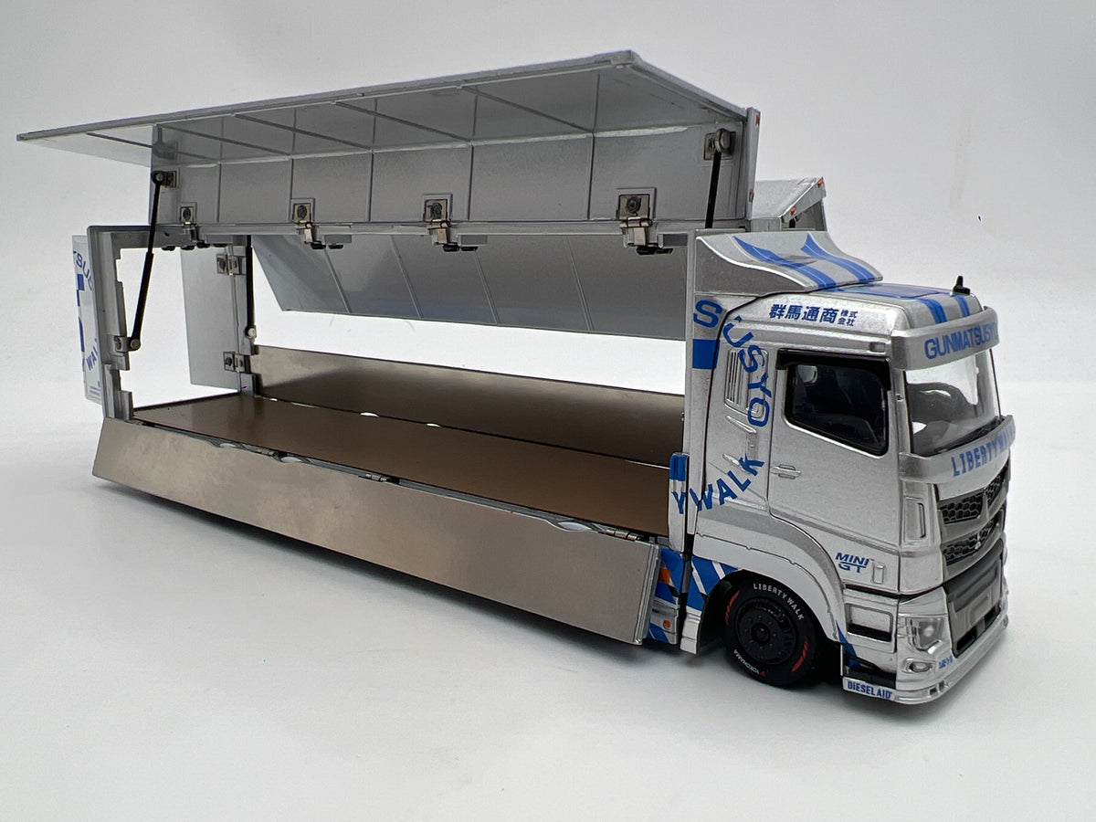 GCD 1/64 Scale Gunmatsusyo #635 LB Trucks Liberty Walk Mitsubishi Fuso Super Great