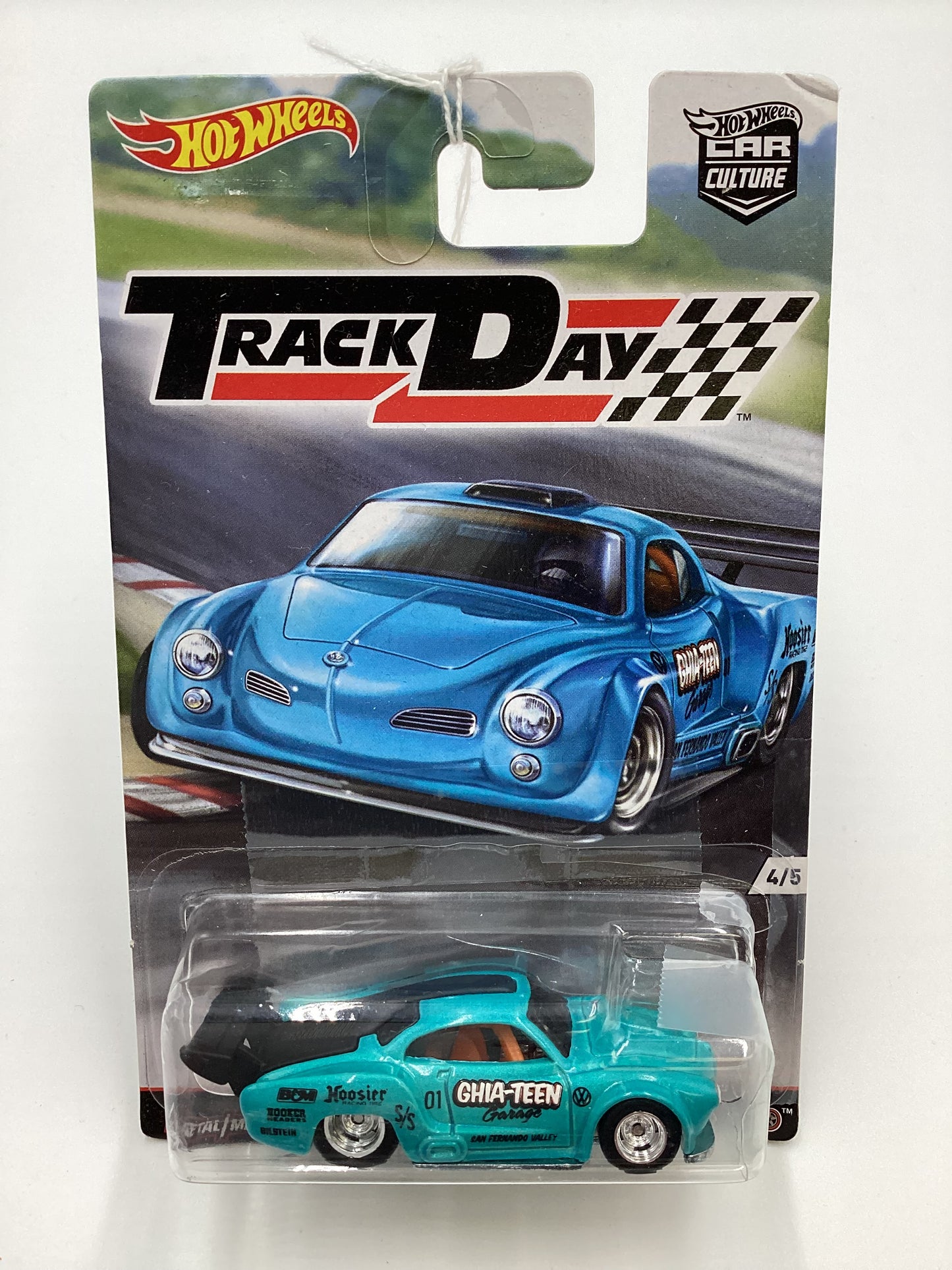 Hot Wheels Track Day #4 Volkswagen Karmann Ghia *Cracked Blister* 245M