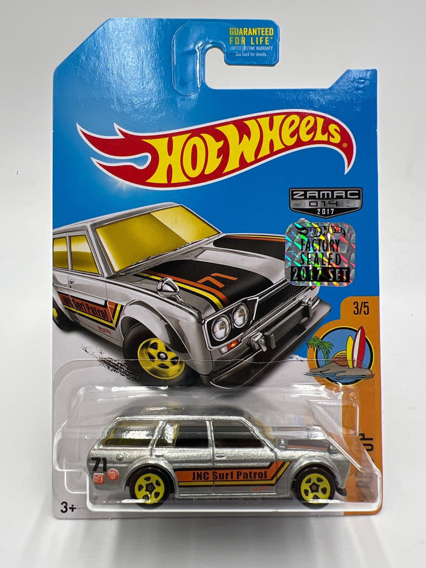 2017 Hot Wheels Walmart Exclusive Zamac 014 Factory Sealed 71 Datsun Bluebird 510 Wagon W/Protector