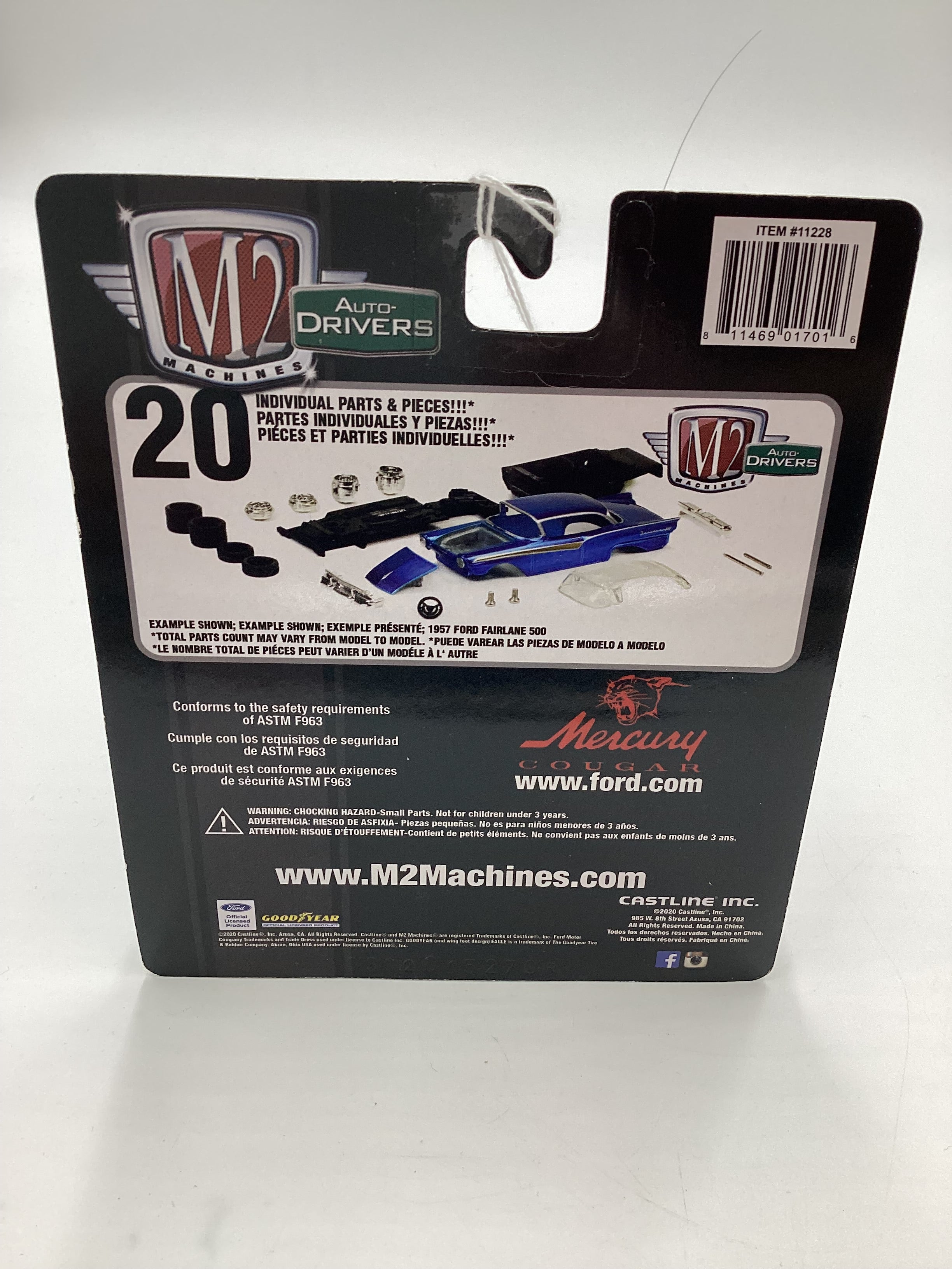 くま　カートリッジM2 M2 Machines Auto Drivers 1966 Mercury Cougar R-Code Black R66 193B