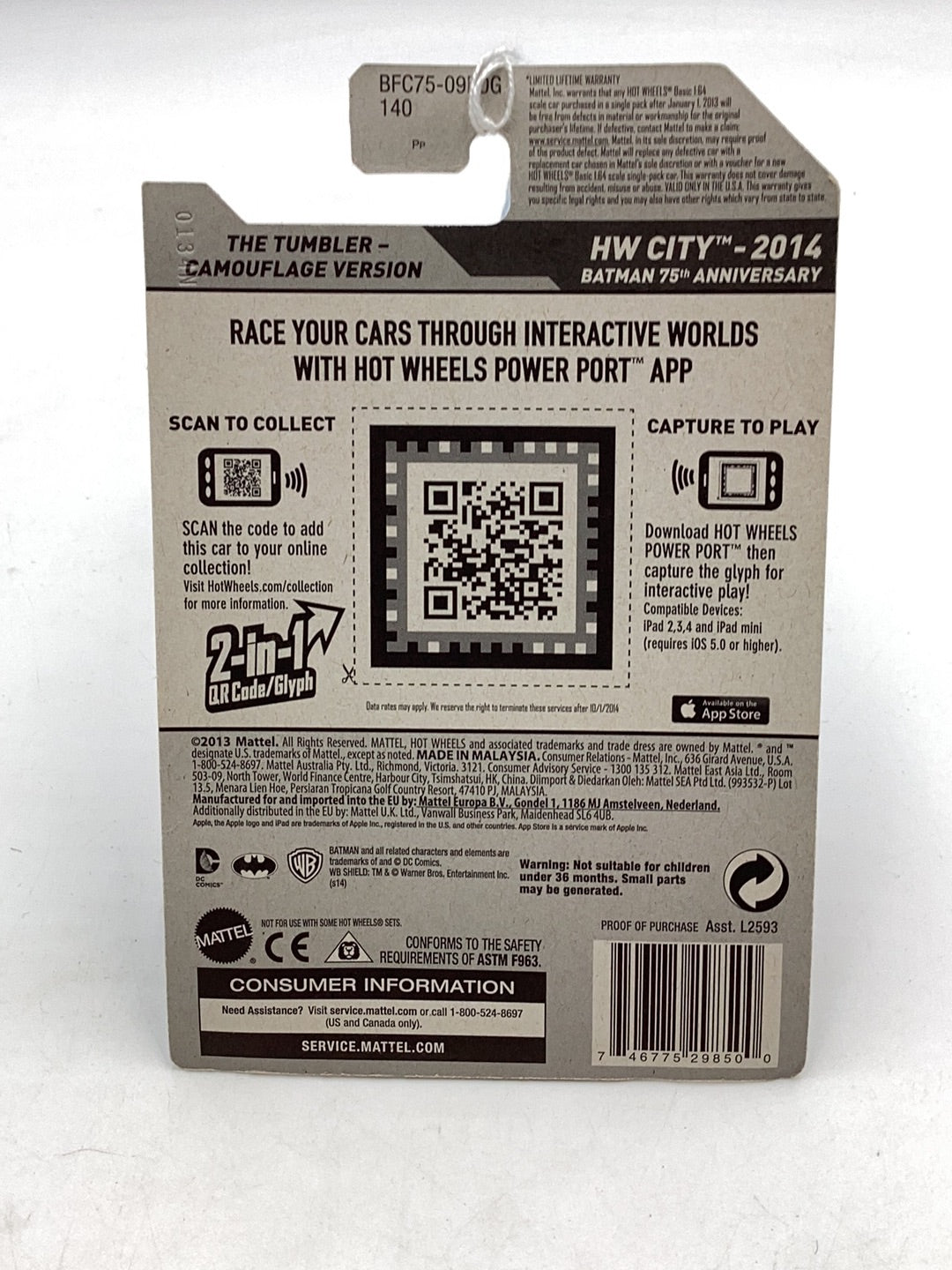 2014 Hot wheels #63 The Tumbler Camouflage Version 120E