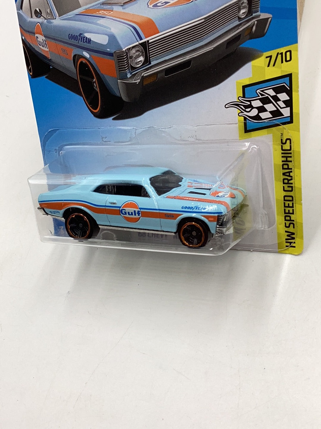 2019 Hot Wheels #67 68 Chevy Nova Gulf 18D