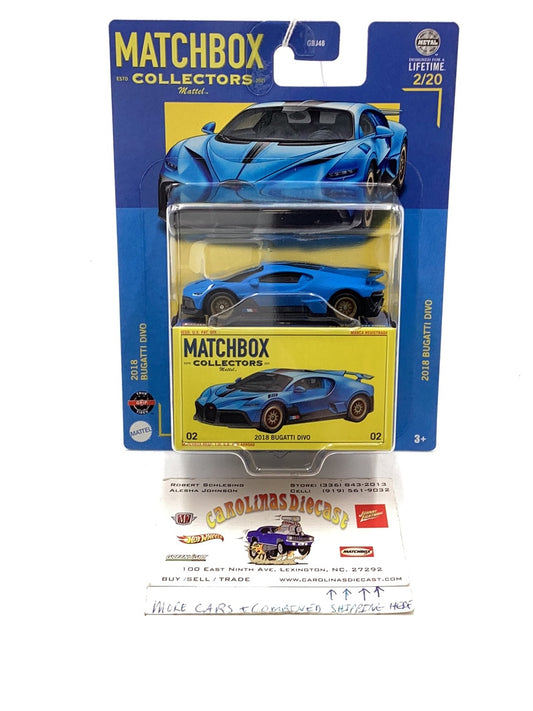 2023 matchbox Collectors 2018 Bugatti Divo 2/20 171D