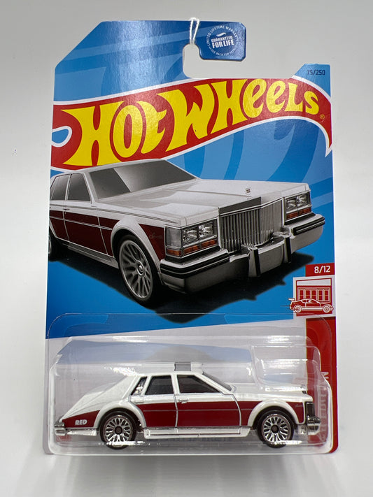2023 Hot Wheels Target Exclusive Red Edition #75 82 Cadillac Seville White/Red