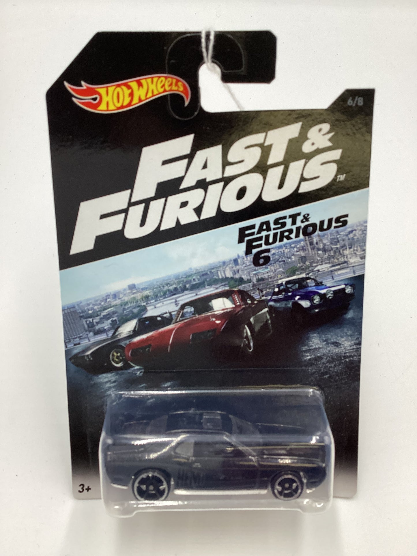 2016 Hot Wheels Fast and Furious 6 #6 08 Dodge Challenger SRT8 Black 70H