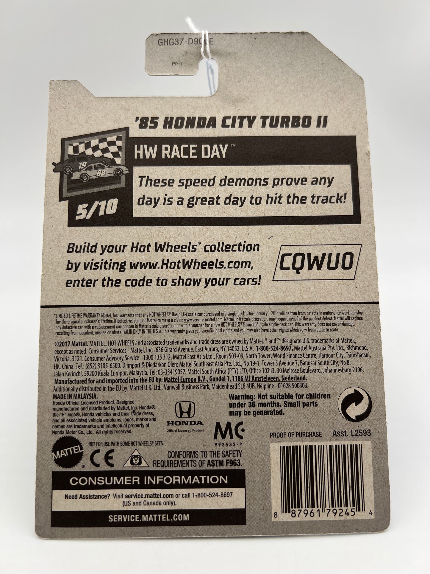 2020 Hot Wheels Walmart Exclusive Zamac 2 #11 85 Honda City Turbo II