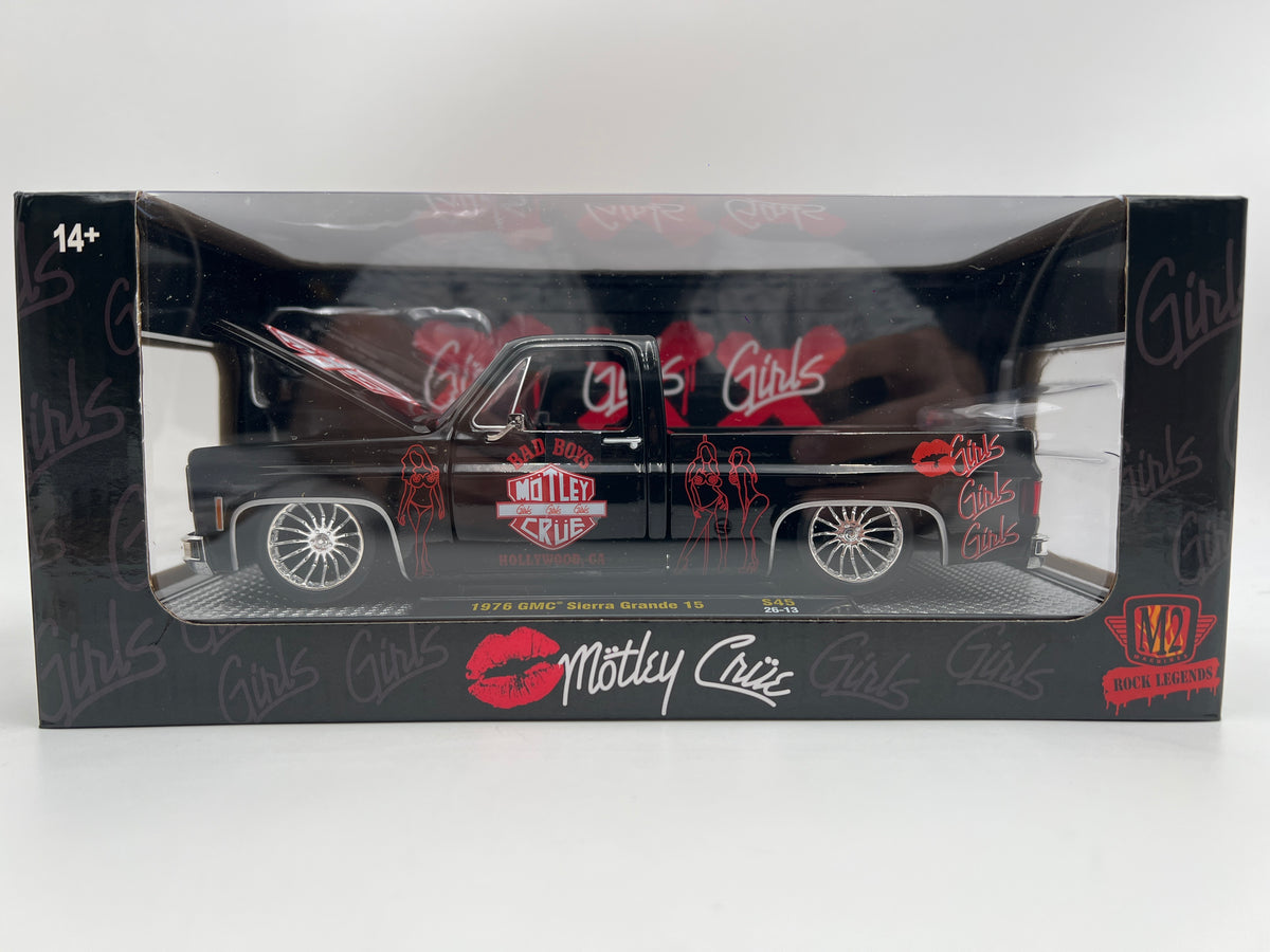 M2 Machines 1/24 Scale S45 Rock Legends Motley Crue 1976 GMC Sierra Grande 15 Black