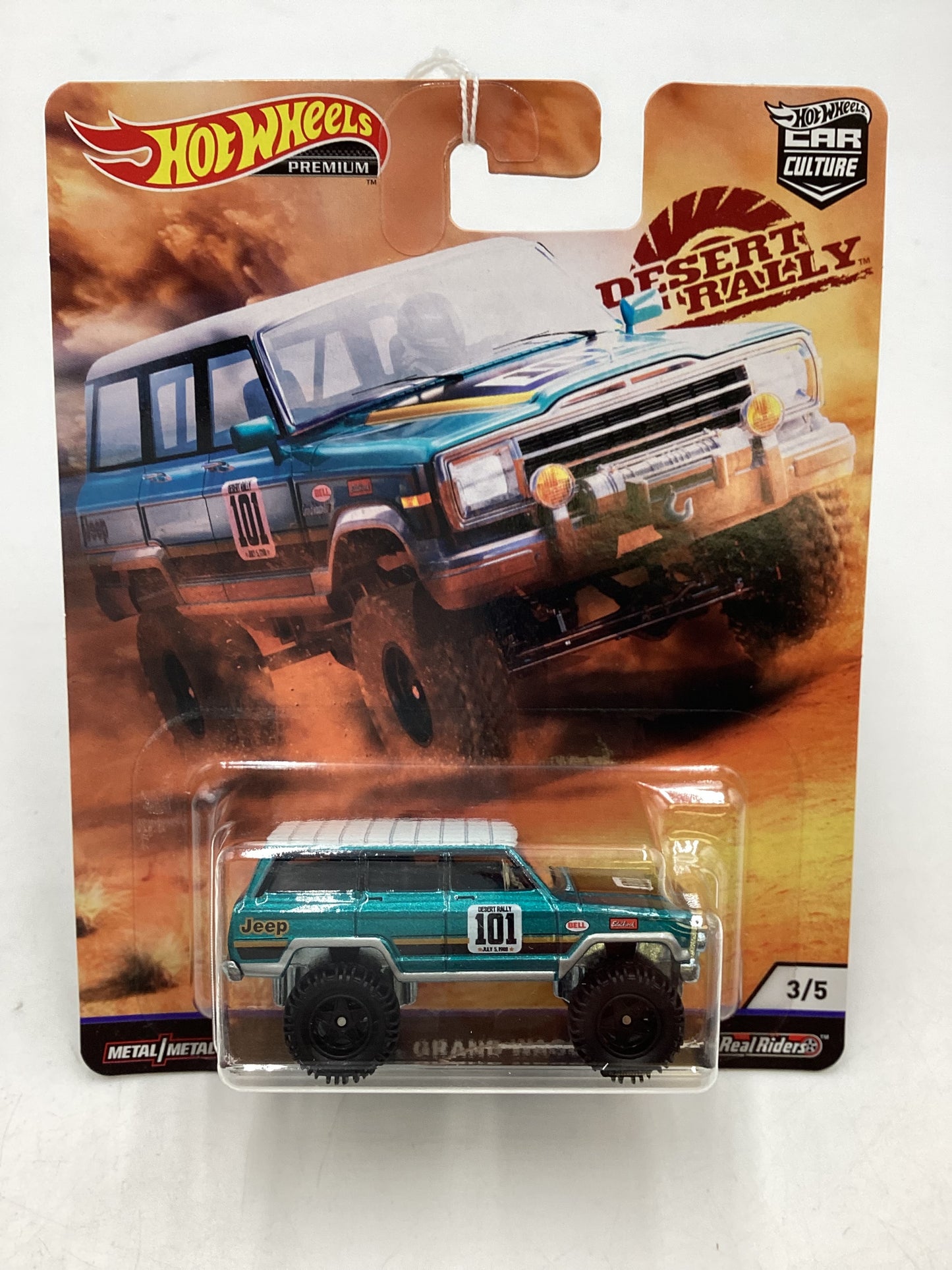 2019 Hot Wheels Desert Rally 3/5 88 Jeep Grand Wagoneer 254i