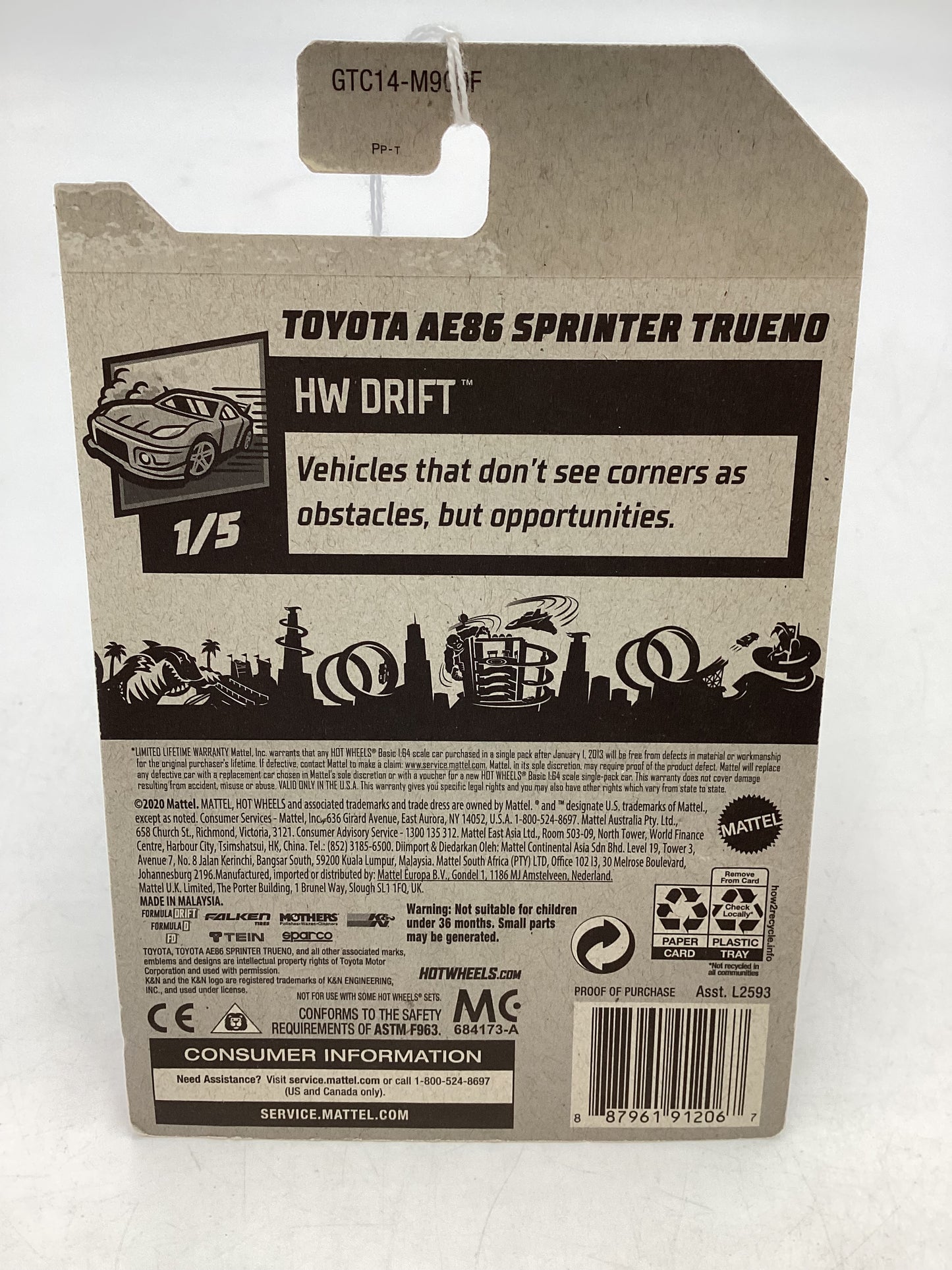 2021 Hot Wheels #31 Toyota AE86 Sprinter Trueno Failken Black 92D