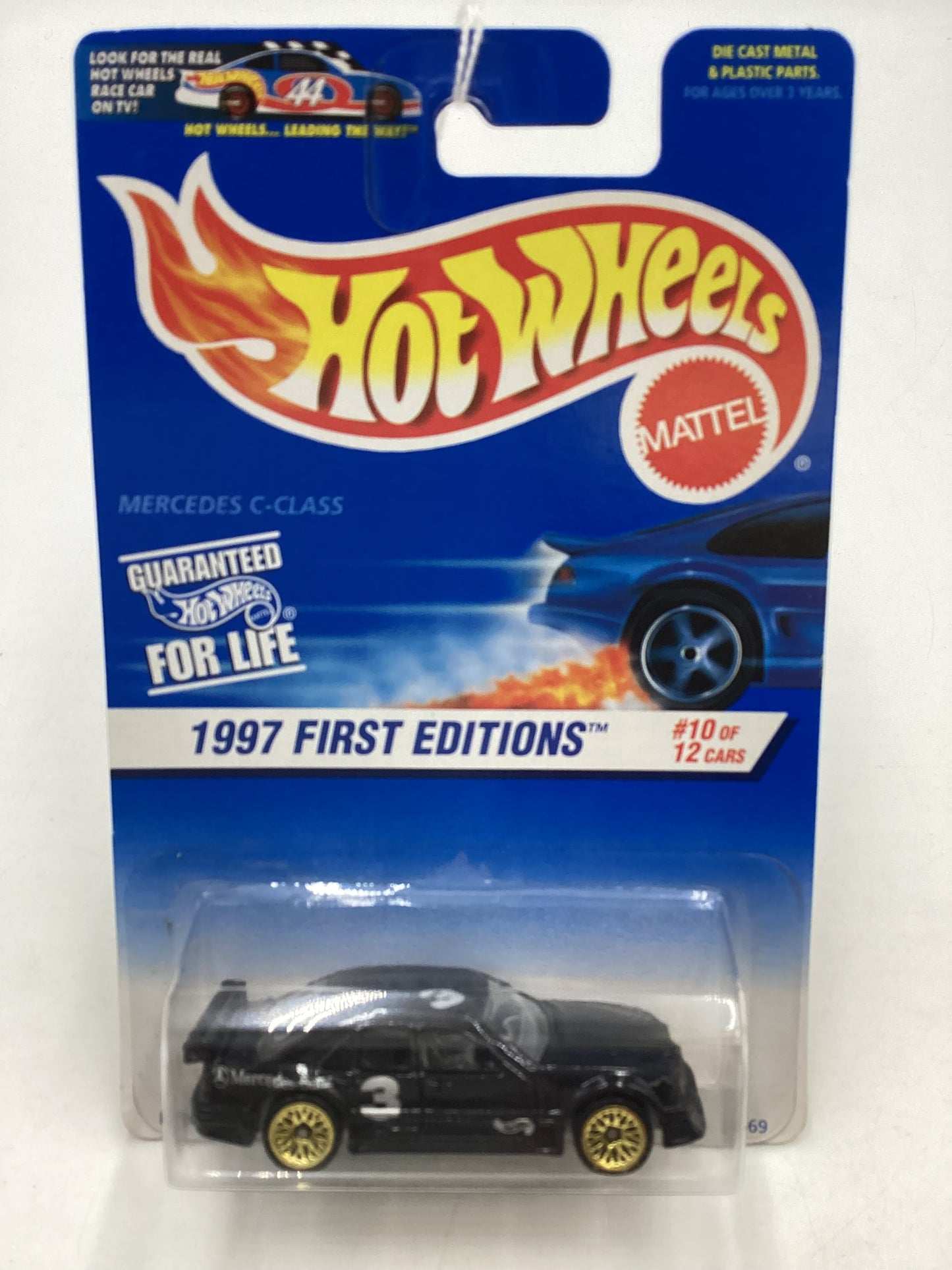 1997 Hot Wheels #516 First Edition 10/12 Black Mercedes C-Class 92C