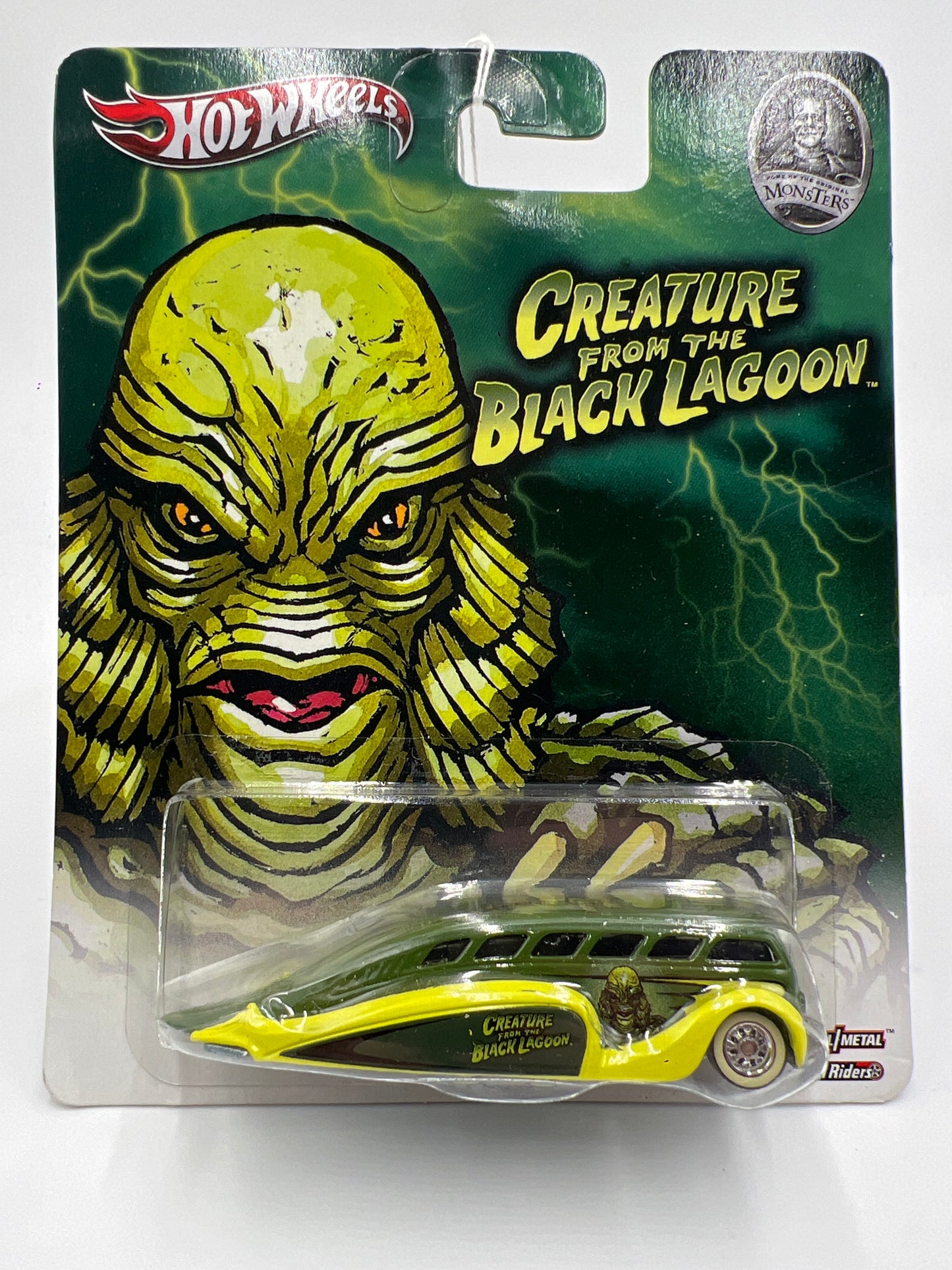 Hot Wheels Premium Universal Studios Monsters Creature From The Black Lagoon Low Flow Green 268A