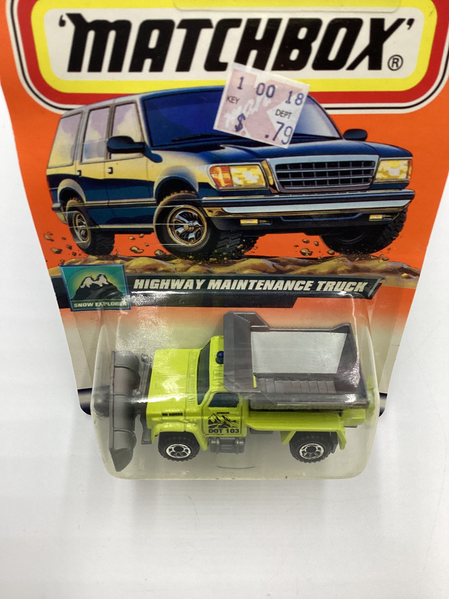 2000 Matchbox #79 Highway Maintenance Truck Yellow 206E