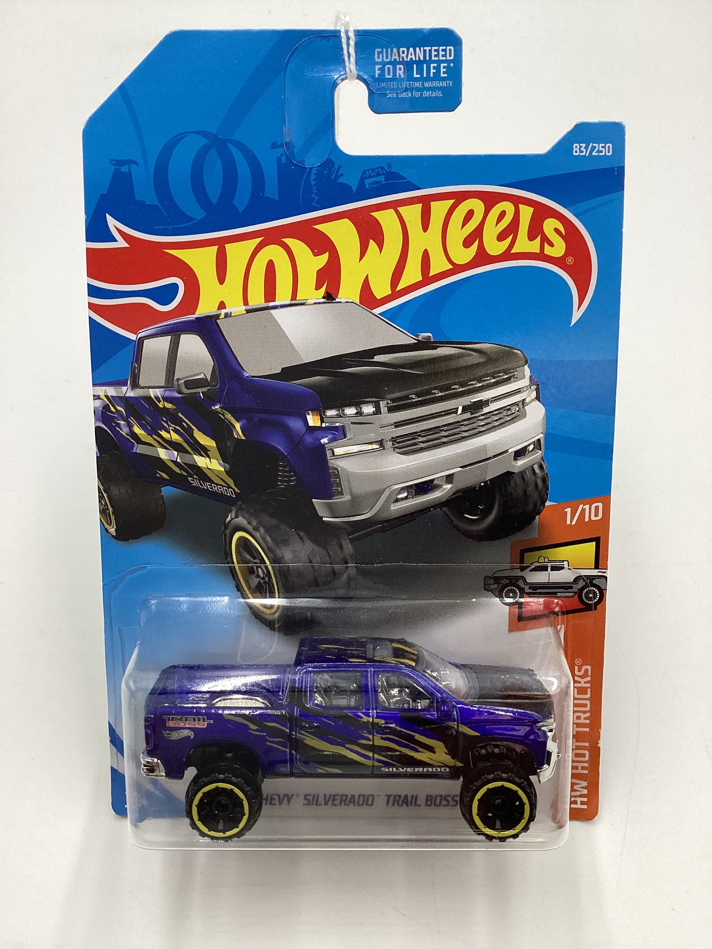 2019 Hot Wheels #83 19 Chevy Silverado Trail Boss Lt Blue 14G