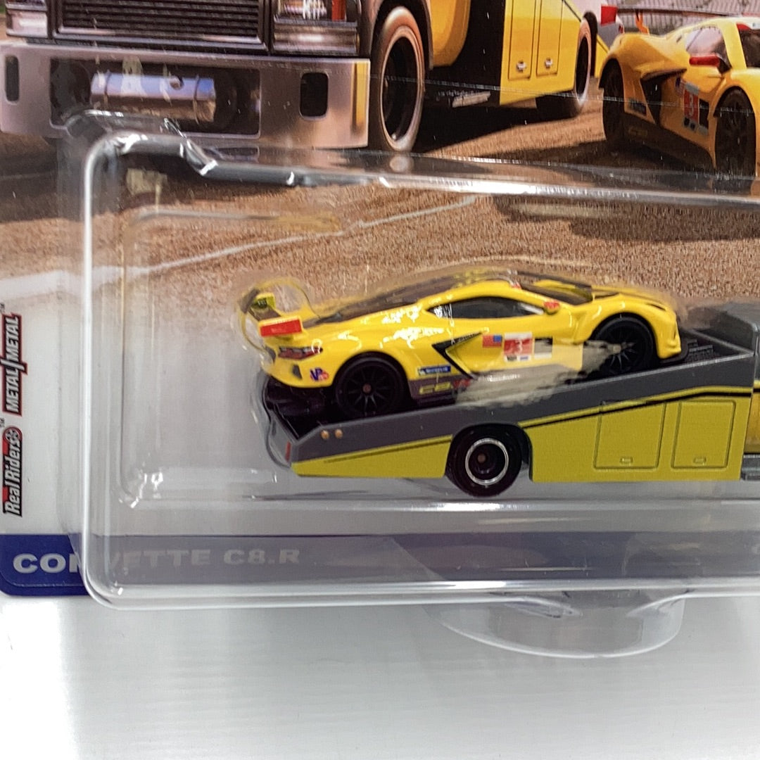 2021 HOT WHEELS CAR CULTURE  TEAM TRANSPORT CASE N CORVETTE C8.R & CARRY ON 245C