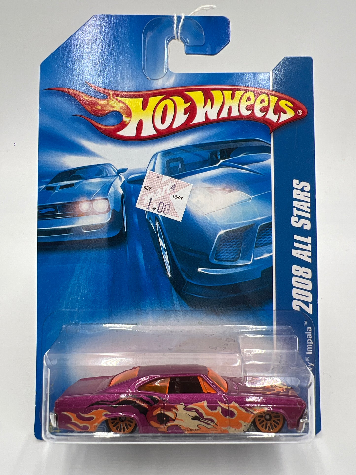 2008 Hot Wheels All Stars #58 65 Chevy Impala Purple 6F