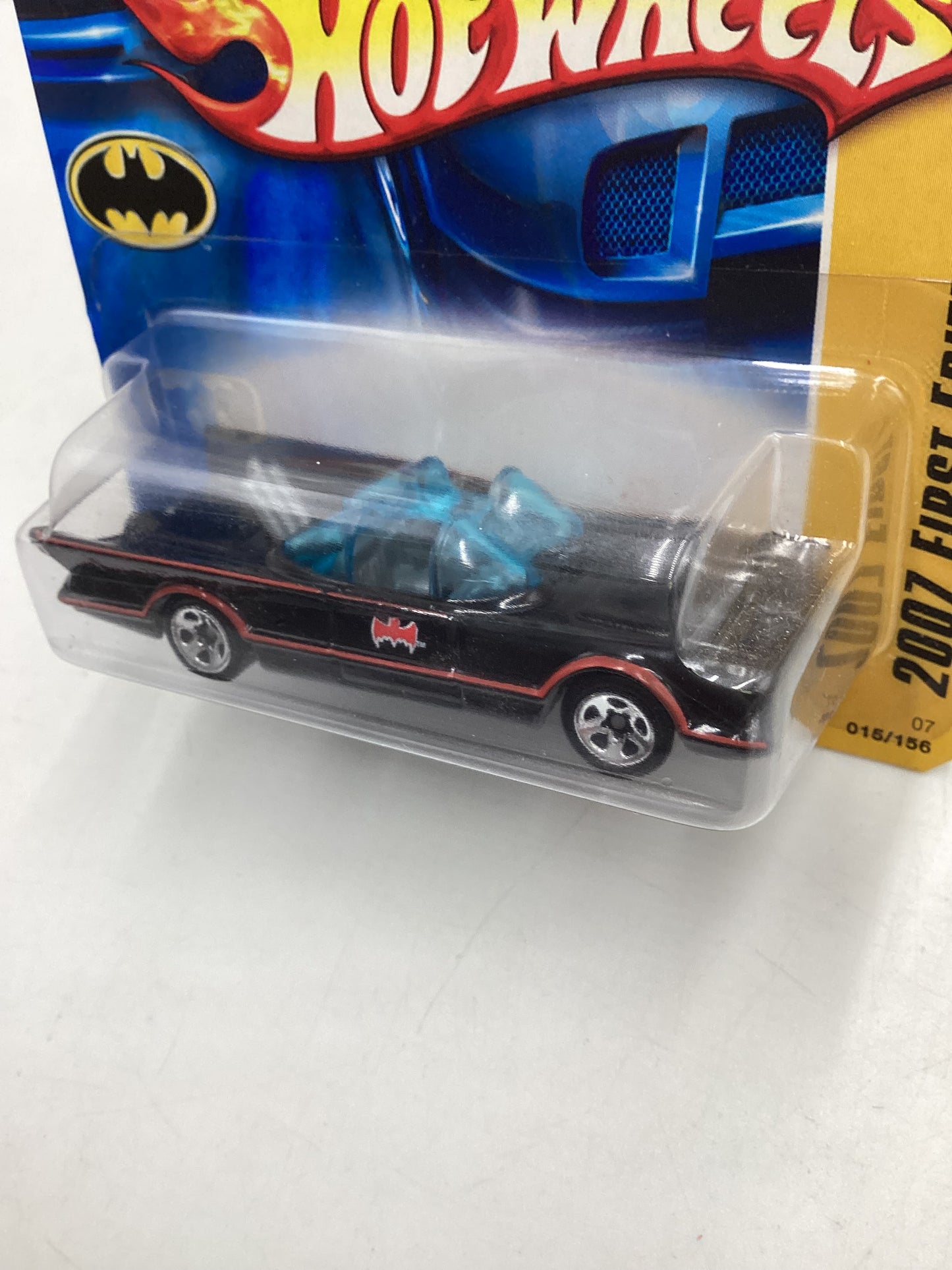 2007 Hot Wheels #015 Short Card TV Batmobile 119E