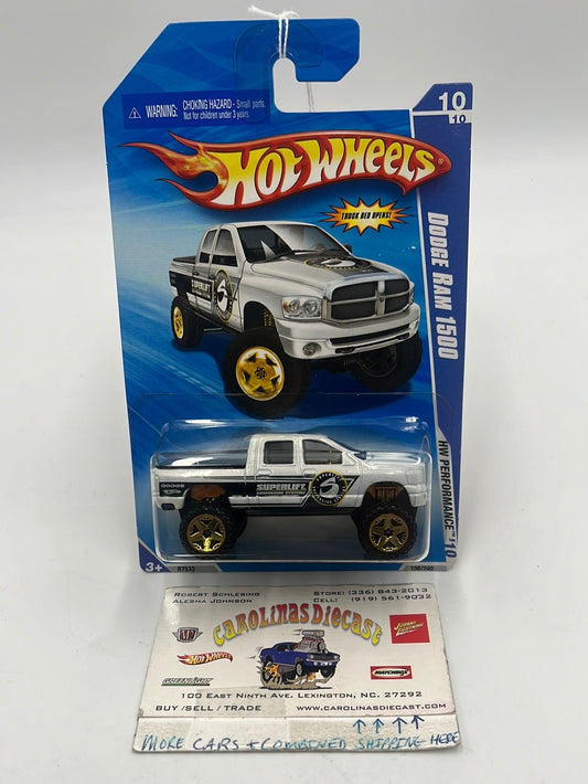 2010 Hot Wheels Performance Dodge Ram 1500 White 108/240 60D