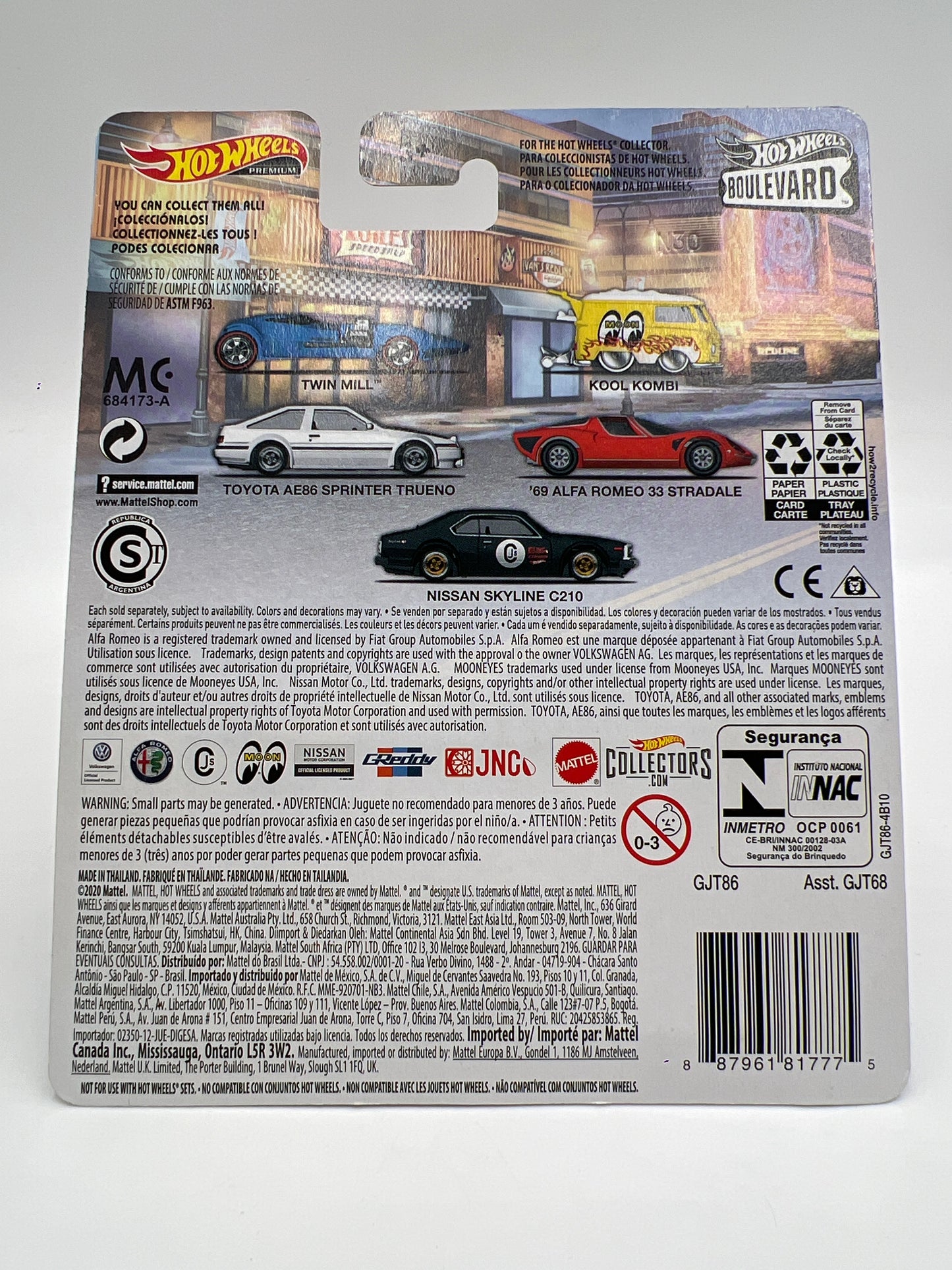 Hot Wheels Premium Boulevard #17 Kool Kombi Yellow Mooneyes W/Protector