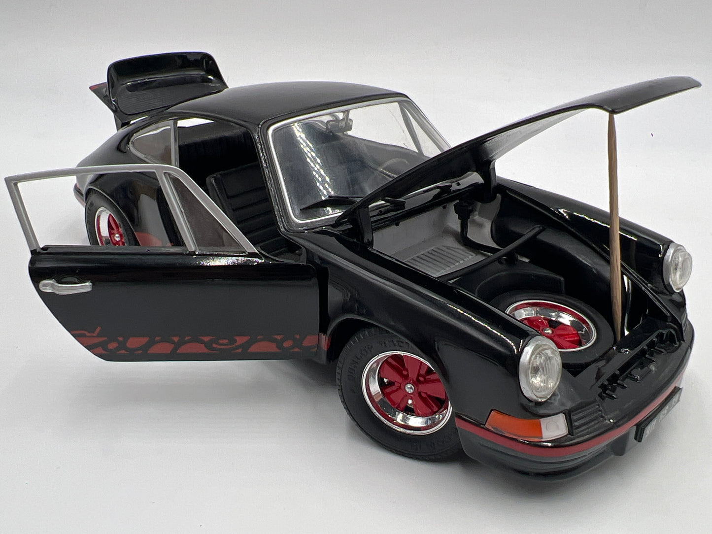 Jouef Evolution 1:18 Scale Loose 1973 Porsche 911 RS 2.7 Carrera Black/Red See Description