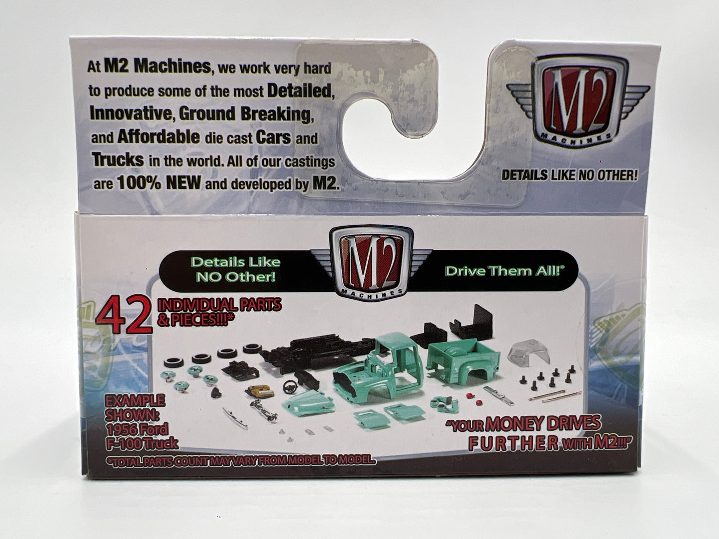 M2 Machines Shop-Trucks Walmart Exclusive 1969 Ford F-250 Ranger Truck Red Edelbrock WMTS02