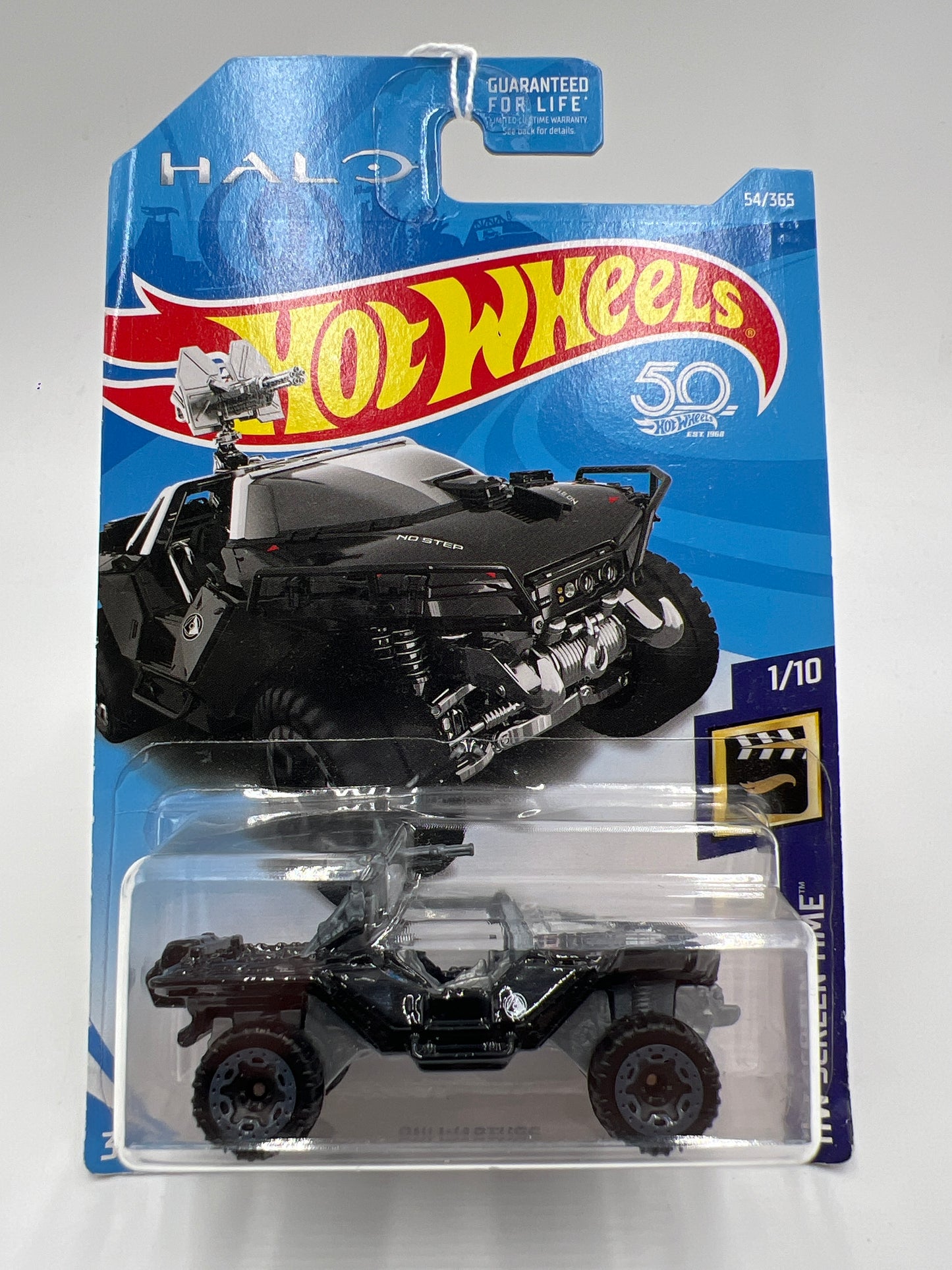 2018 Hot Wheels Screen Time #54 Halo Oni Warthog Black Card Not Perfect 123B