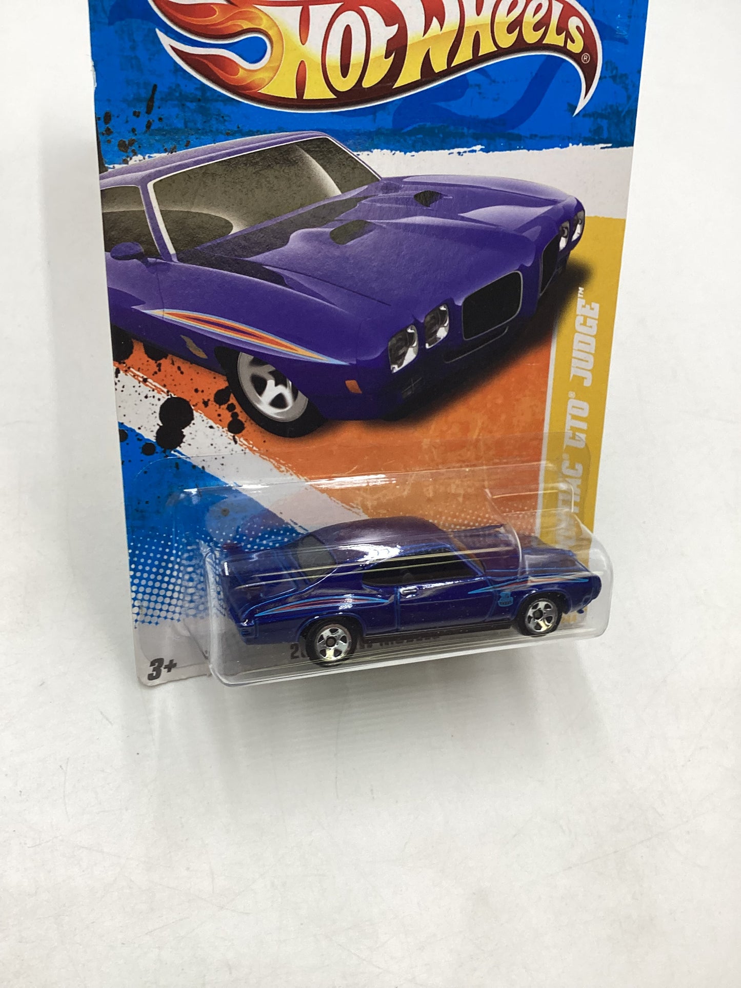 2011 Hot Wheels #11 70 Pontiac GTO Judge Dark Blue 43B