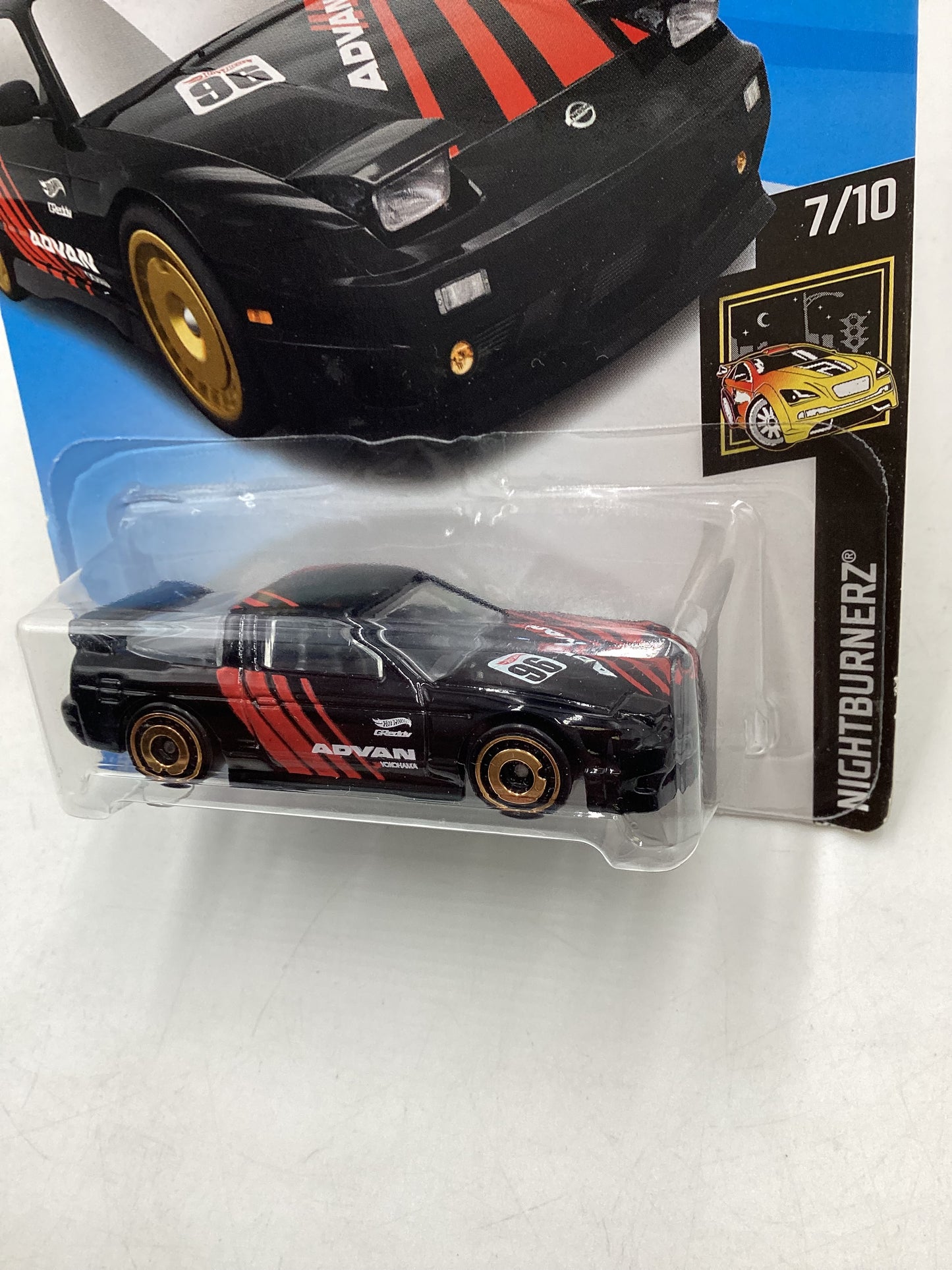 2018 Hot Wheels #091 96 Nissan 180SX Type X Black (Cracked Blister) 82B