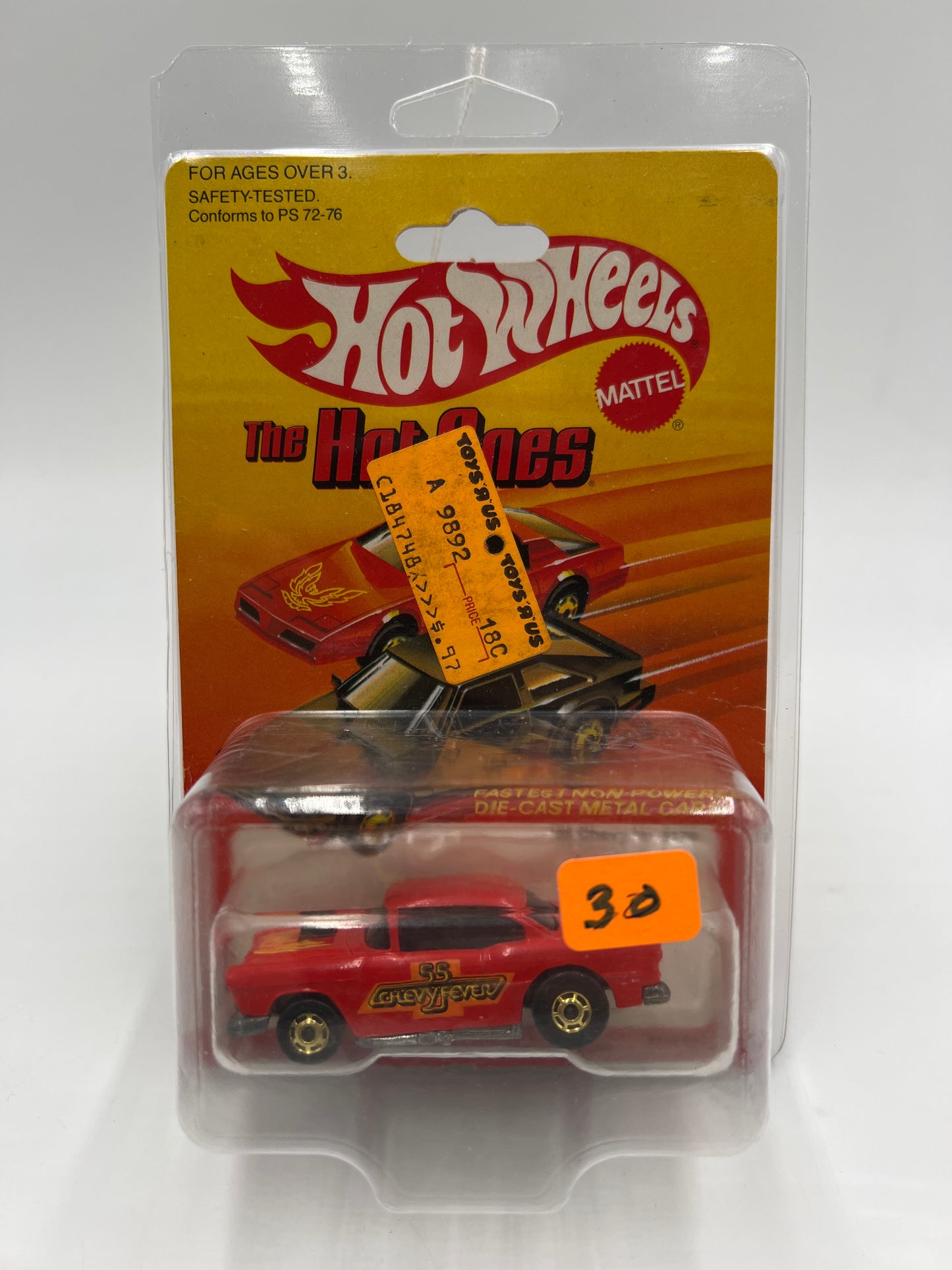 Hot Wheels Original 1982 The Hot Ones #5179 55 Chevy Red W/Protector