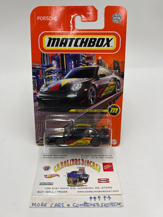 Matchbox Super Chase Porsche 911 GT3 Black W/Protector
