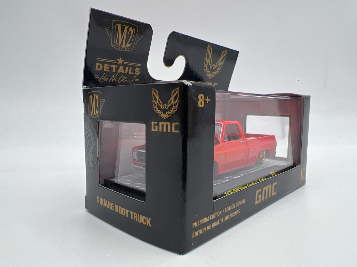M2 Machines S74 1/3600 1976 GMC Sierra Grande 15 Custom Light Red