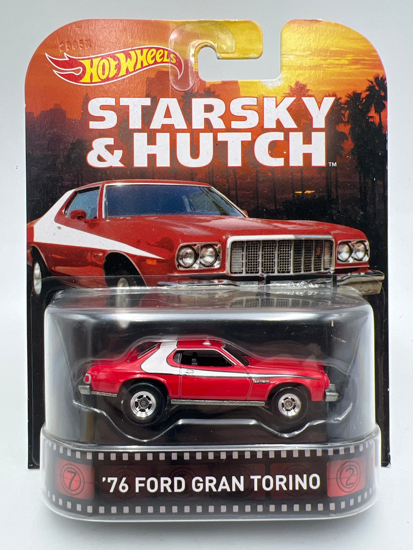 Hot Wheels Retro Entertainment Starsky & Hutch 76 Ford Gran Torino Red W/Protector
