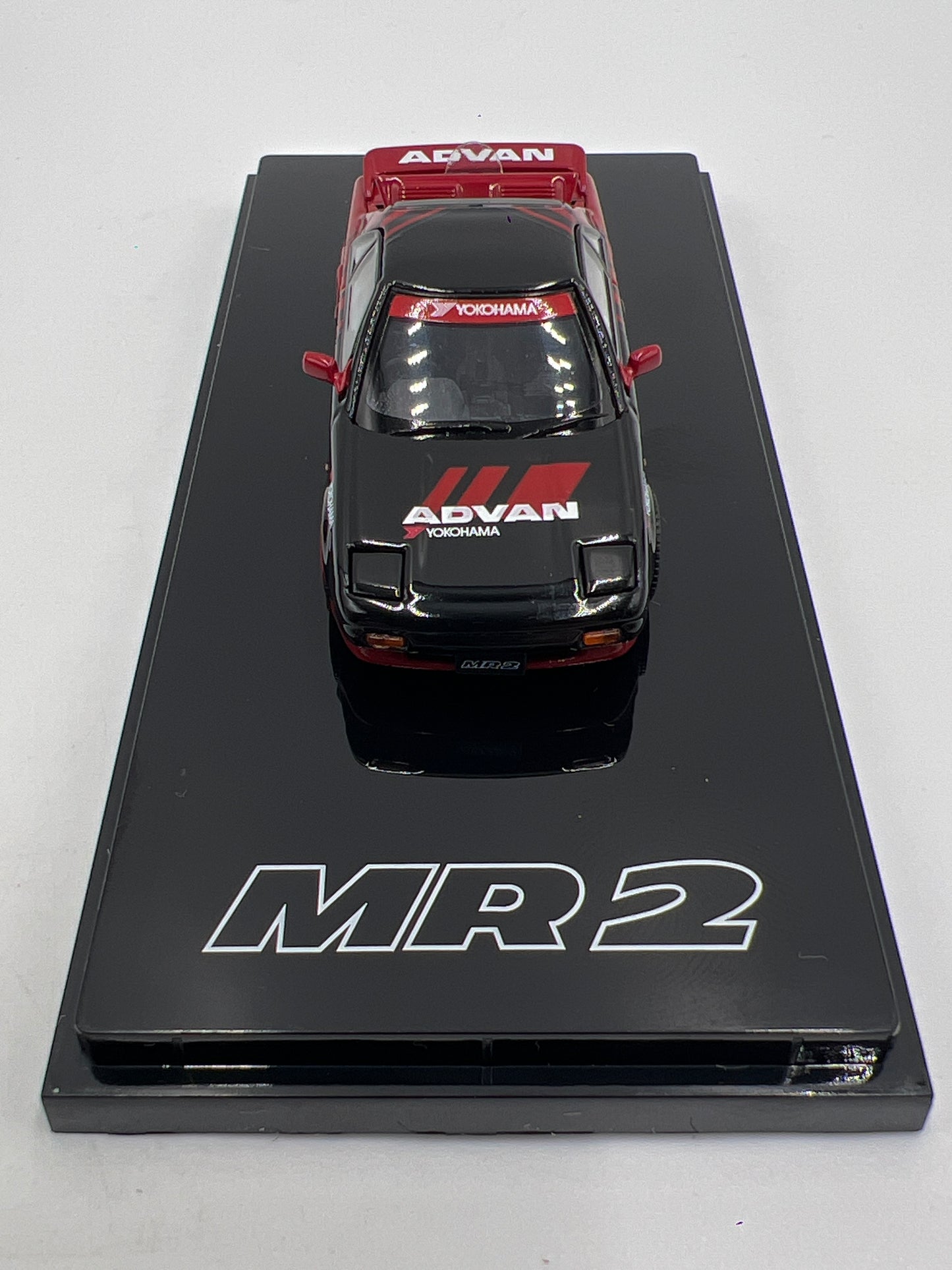 HJ64 Diecast Model 1/64 Yokohama Advan Toyota MR2 1600G-Limited Super Charger Red/Black