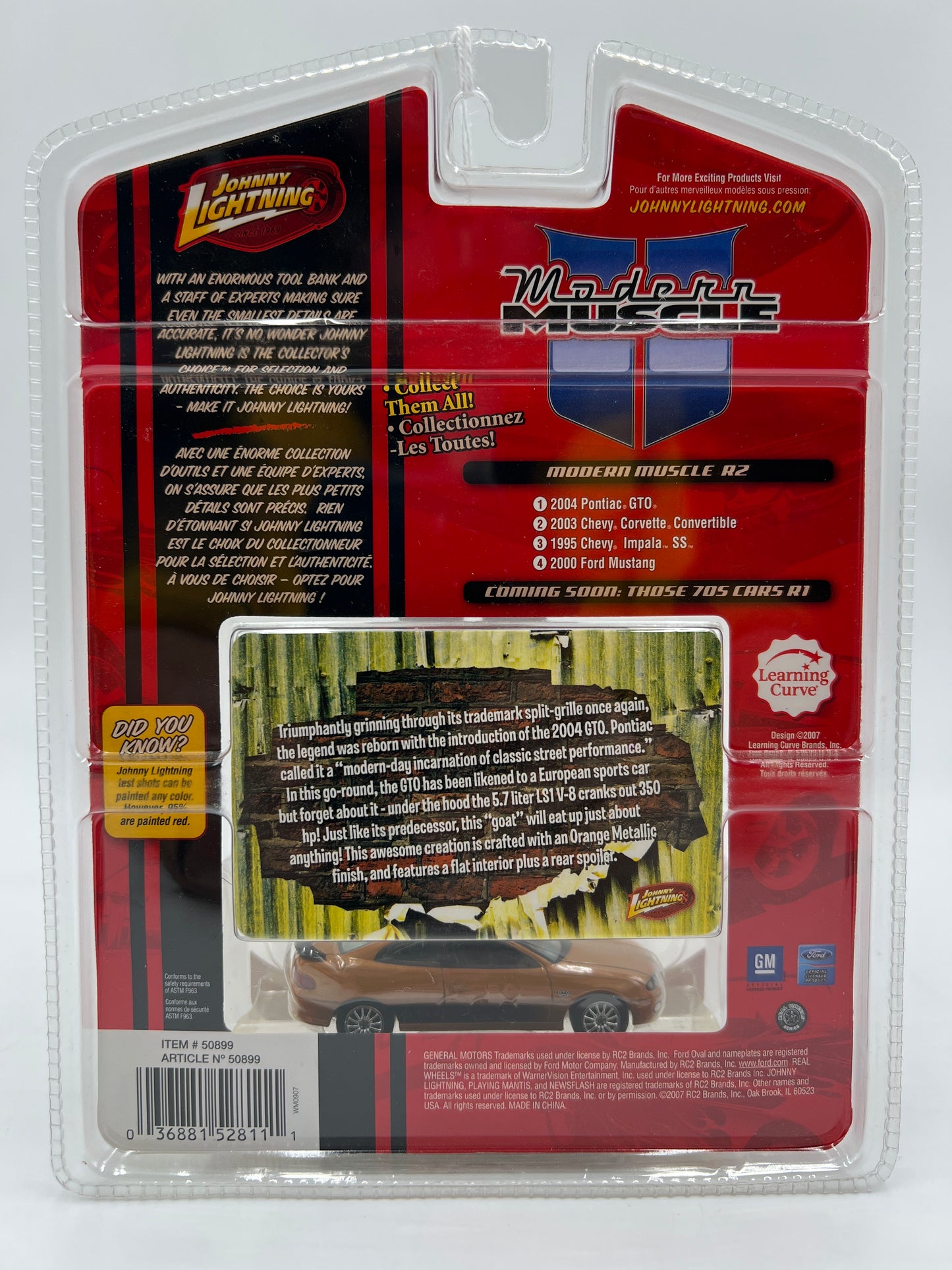 Johnny Lightning Modern Muscle R2 #1 2004 Pontiac GTO Orange 227C