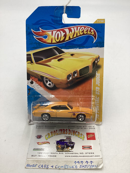 2011 Hot Wheels #11 70 Pontiac GTO Judge Yellow 47G