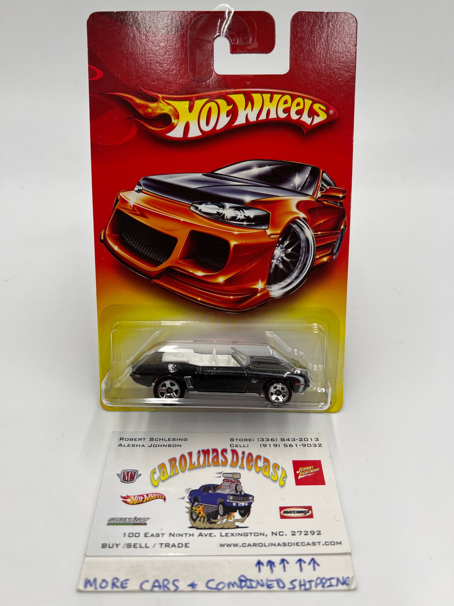 2007 Hot Wheels Walmart Exclusive Series 69 Camaro Black 155D