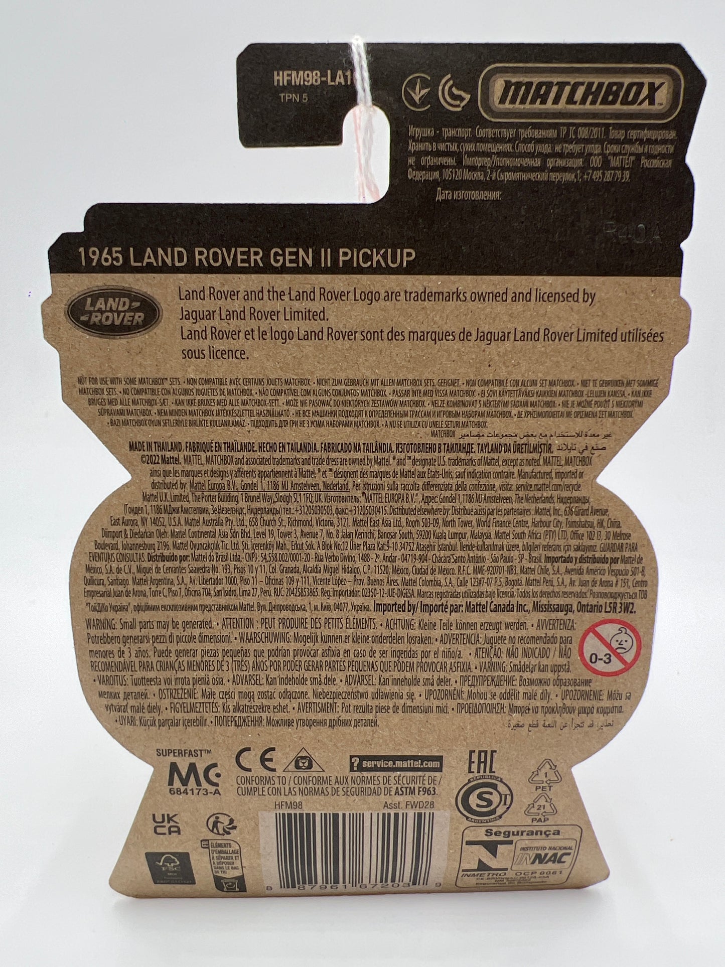 Matchbox Moving Parts #47 1965 Land Rover Gen II Pickup Orange 167o