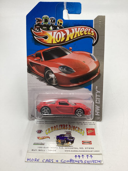 2013 Hot Wheels #4 Porsche Carrera GT Red 99A