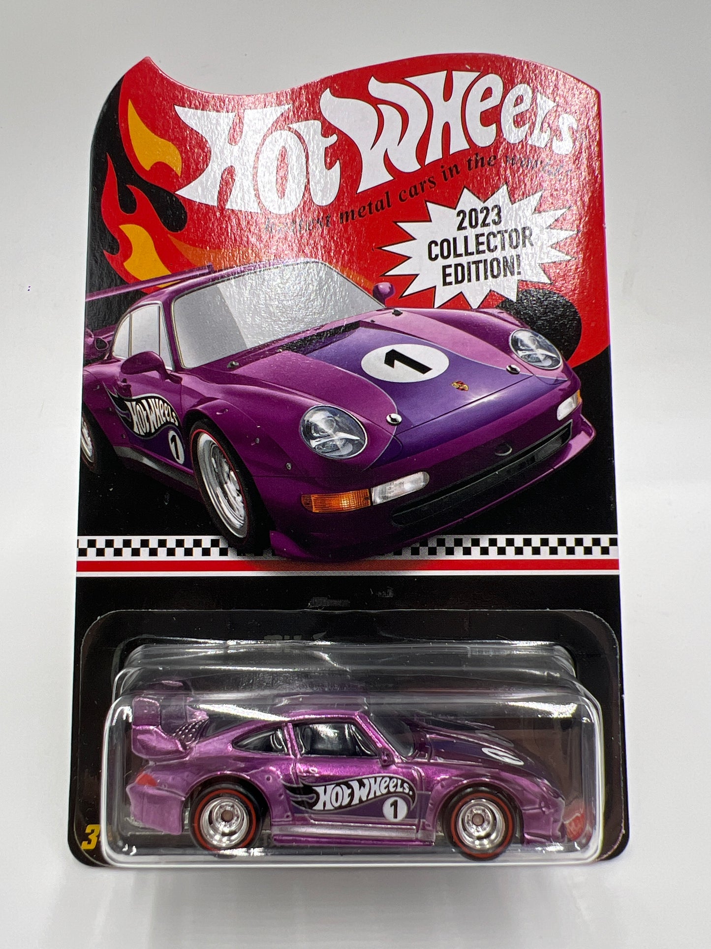 2023 Hot Wheels Dollar General Mail In #1 Porsche 993 GT2 Purple W/Protector