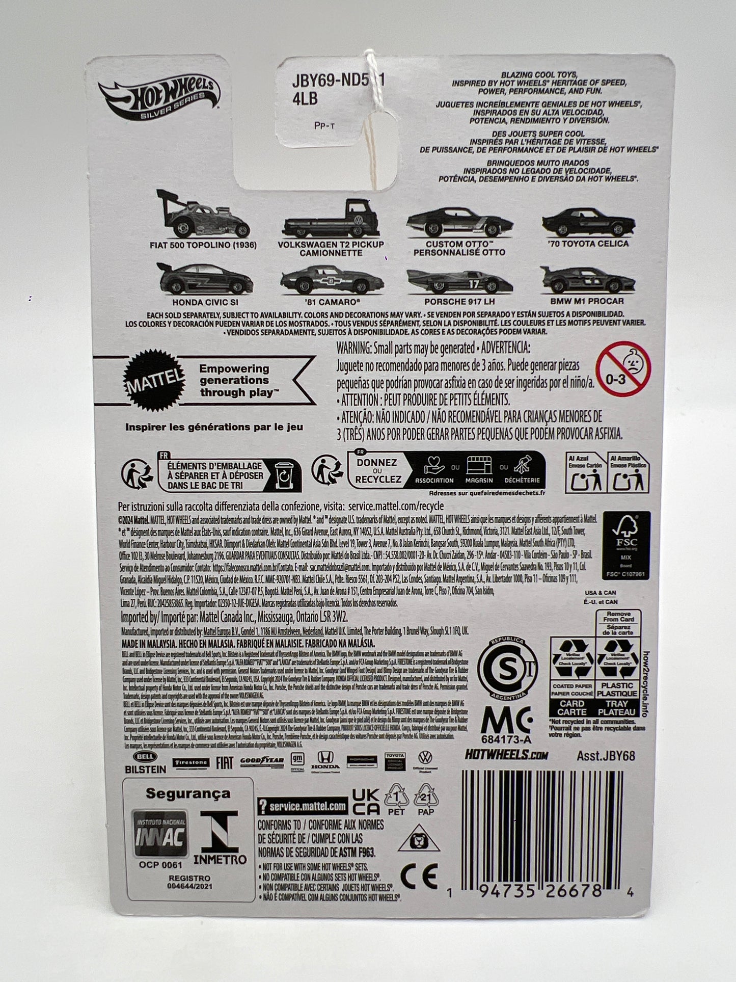 Hot Wheels Target Exclusive The Hot Ones #1 Fiat 500 Topolino 1936 Green 164E