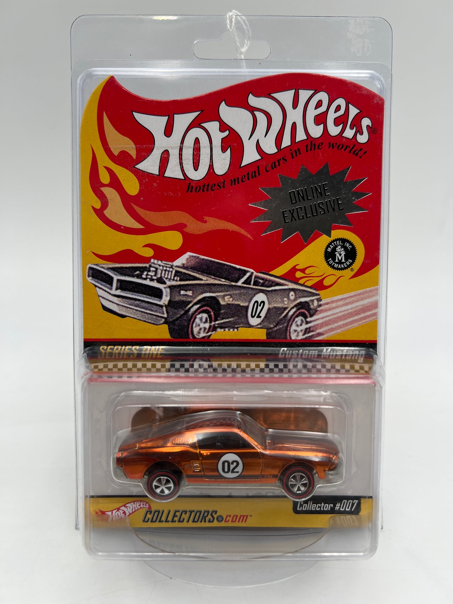 2002 Hot Wheels RLC Series One #7 Custom Mustang Orange W/Protector