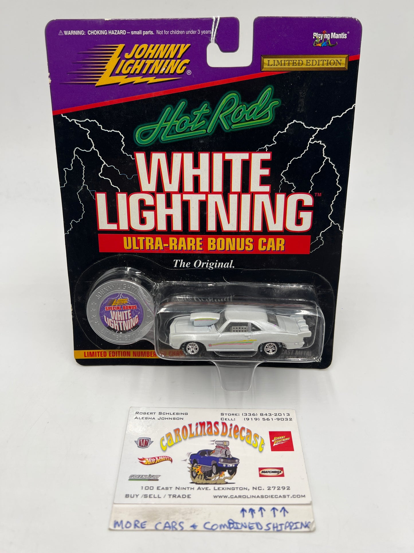 Johnny Lightning White Lightning Chase Hot Rods #229 1969 Pro Street Camaro White