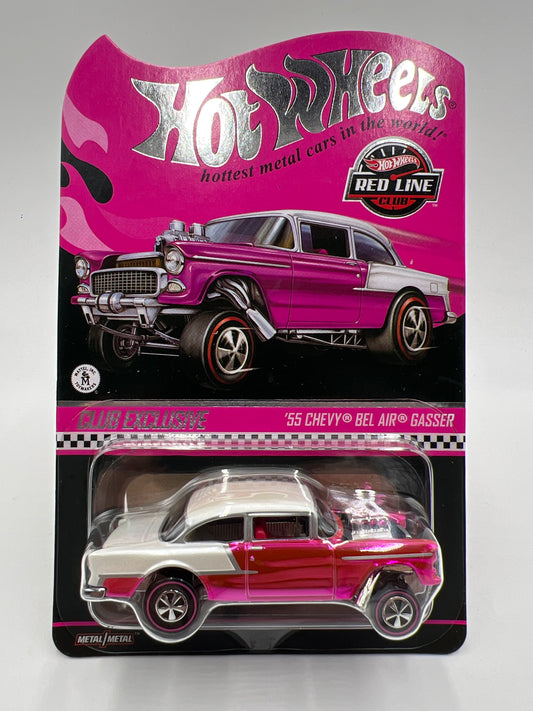 2025 Hot Wheels RLC Club Exclusive 55 Chevy Bel Air Gasser Pink W/Protector