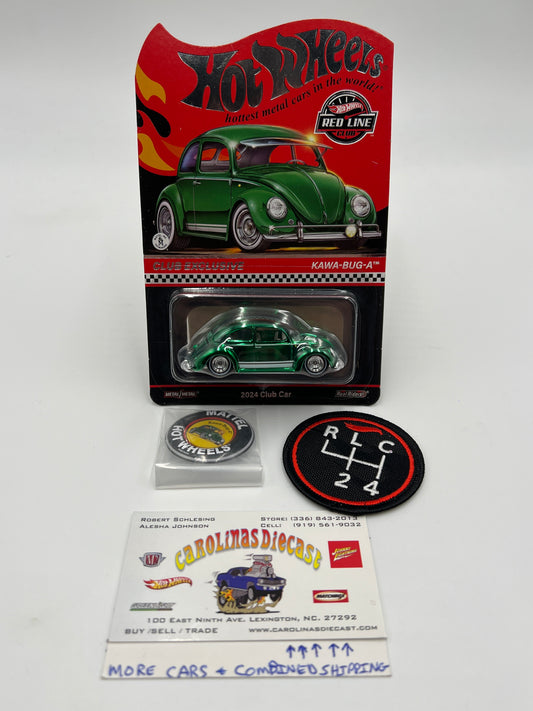 2024 Hot Wheels RLC Club Exclusive Kawa-Bug-A Green In Protector W/Patch & Button